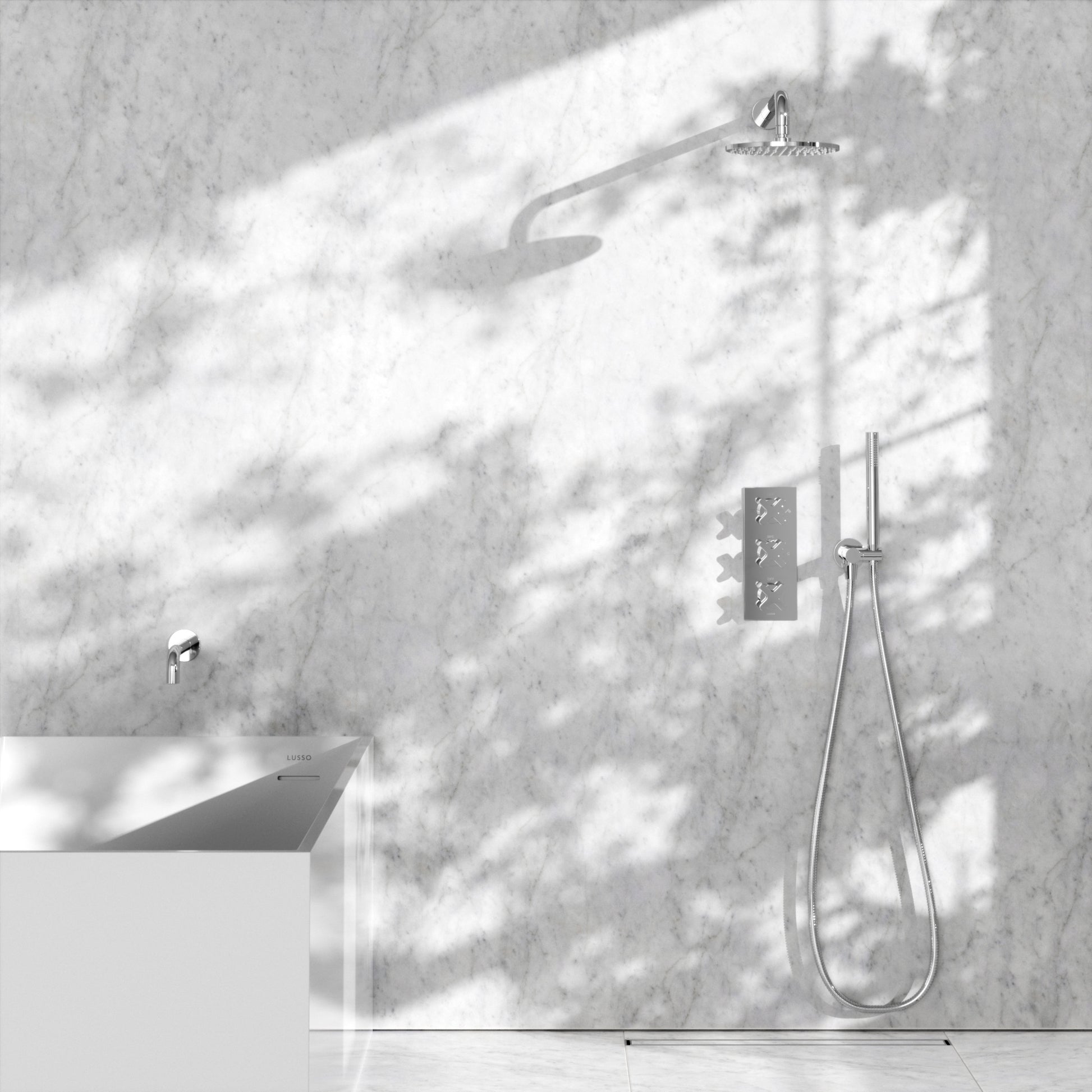 Regal Chrome Crosshead Thermostatic 3-Way Mixer Shower System