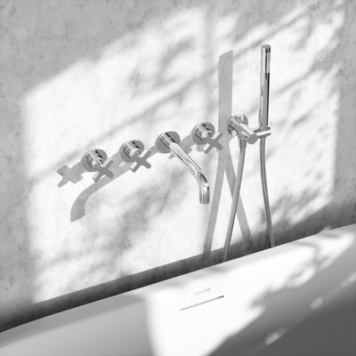 Regal Chrome Crosshead Wall Mounted Bath Shower Filler Tap