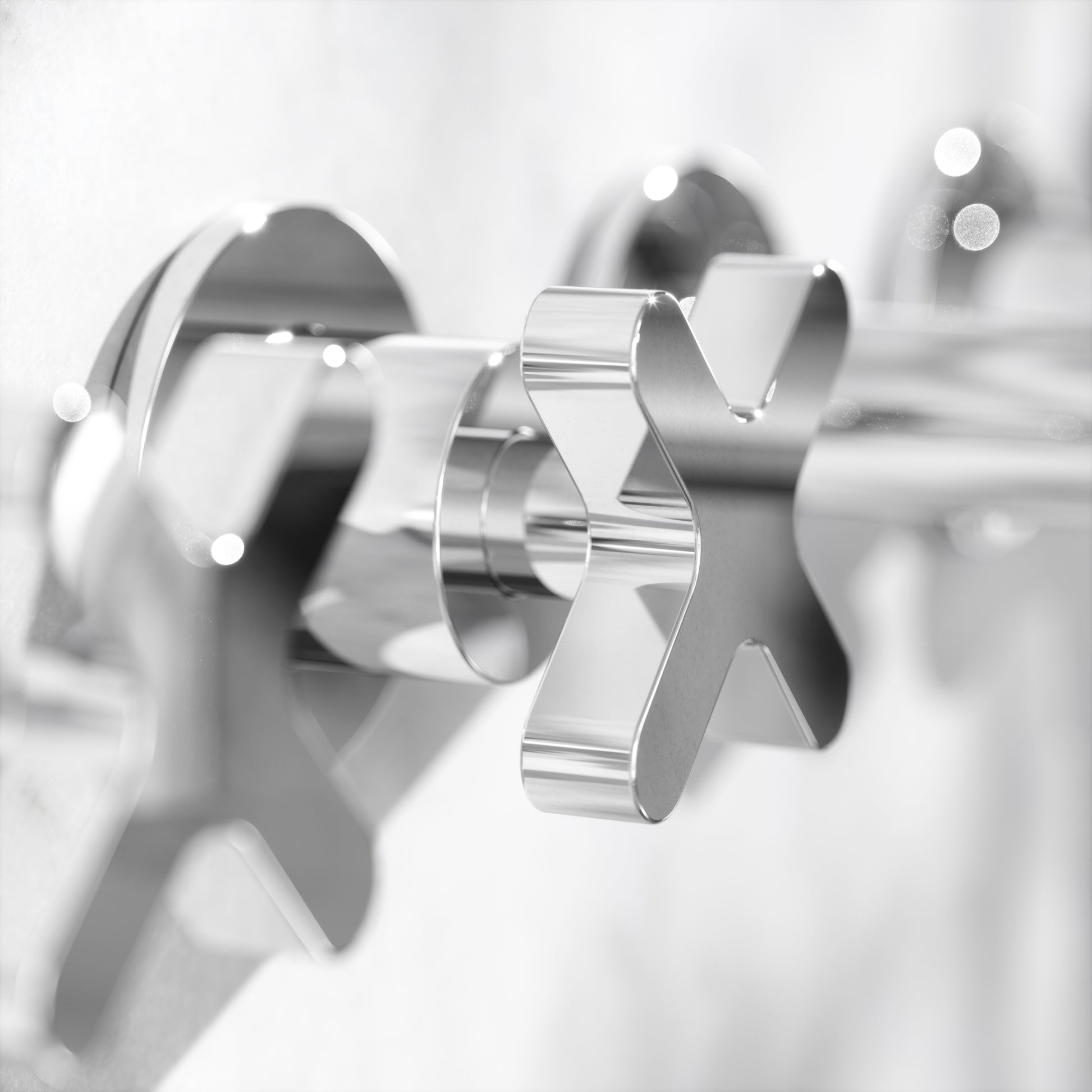 Regal Chrome Crosshead Wall Mounted Bath Shower Filler Tap