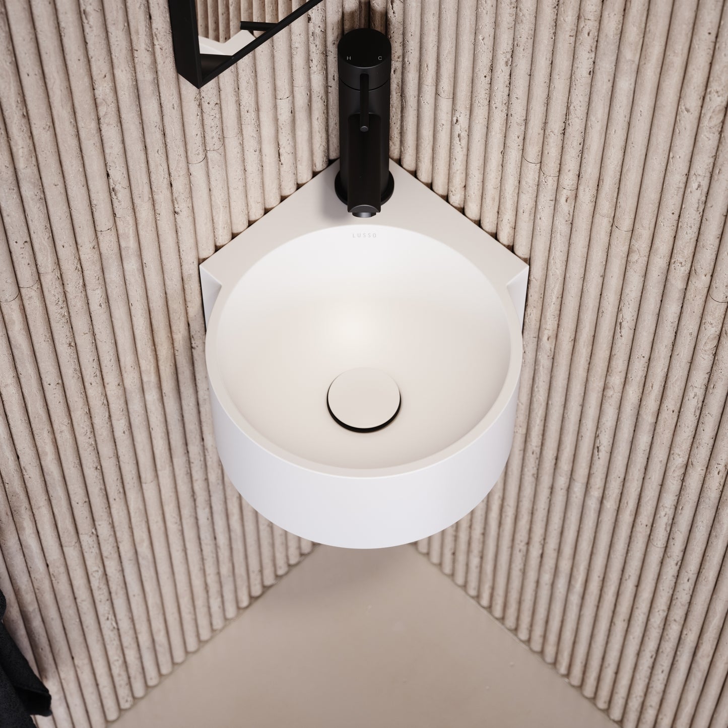 Regal White Micro Corner Basin 300mm