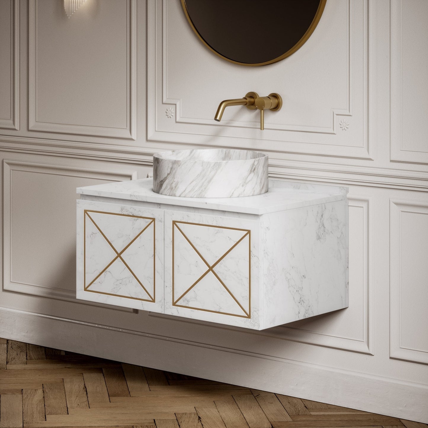 Roma Volakas Marble Countertop Basin 400mm