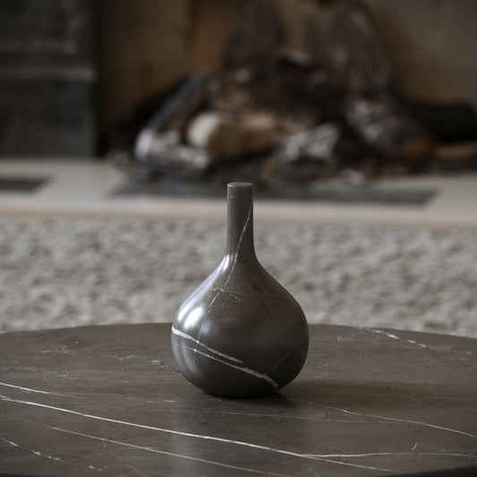 Rosa Pietra Grey Marble Wine Bottle