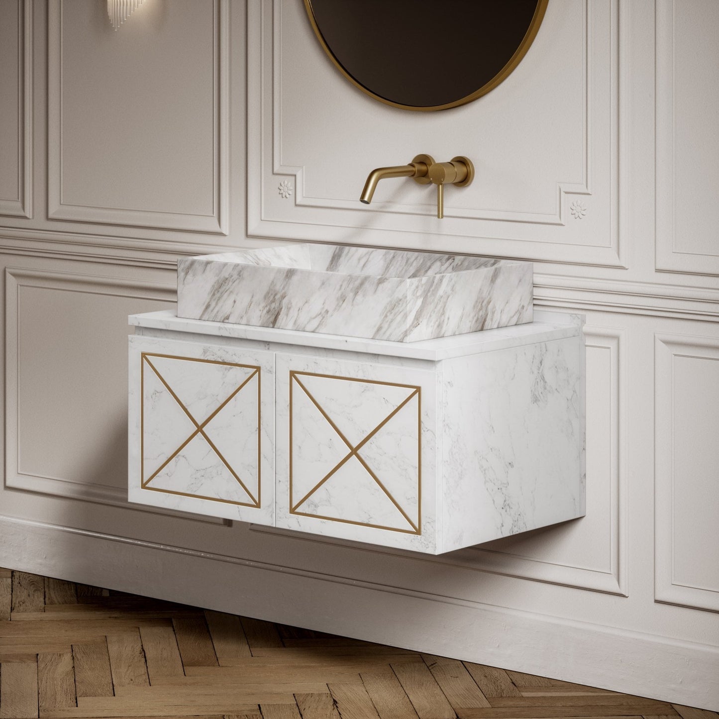 Sasso Volakas Marble Countertop Basin 600mm