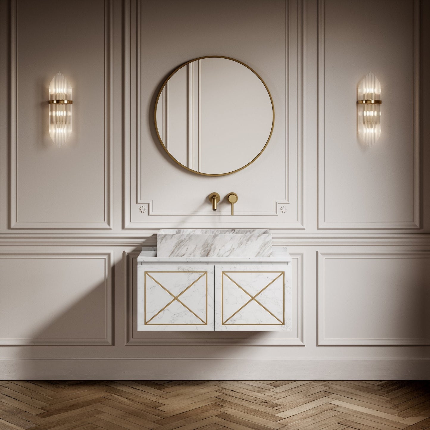 Sasso Volakas Marble Countertop Basin 600mm