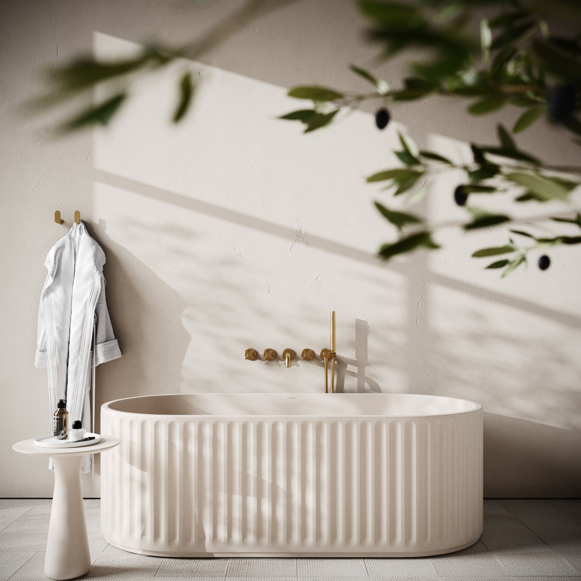 Sereno Shore Concrete Freestanding Bath 1680mm