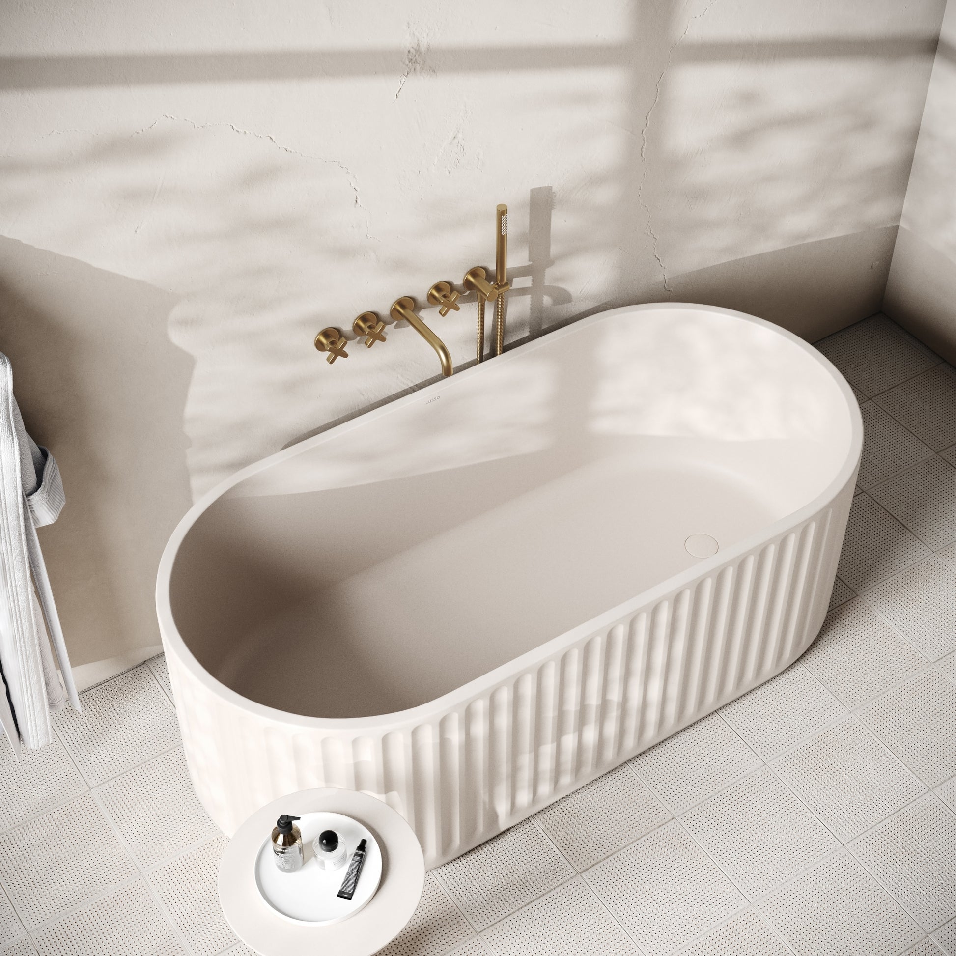 Sereno Shore Concrete Freestanding Bath 1680mm