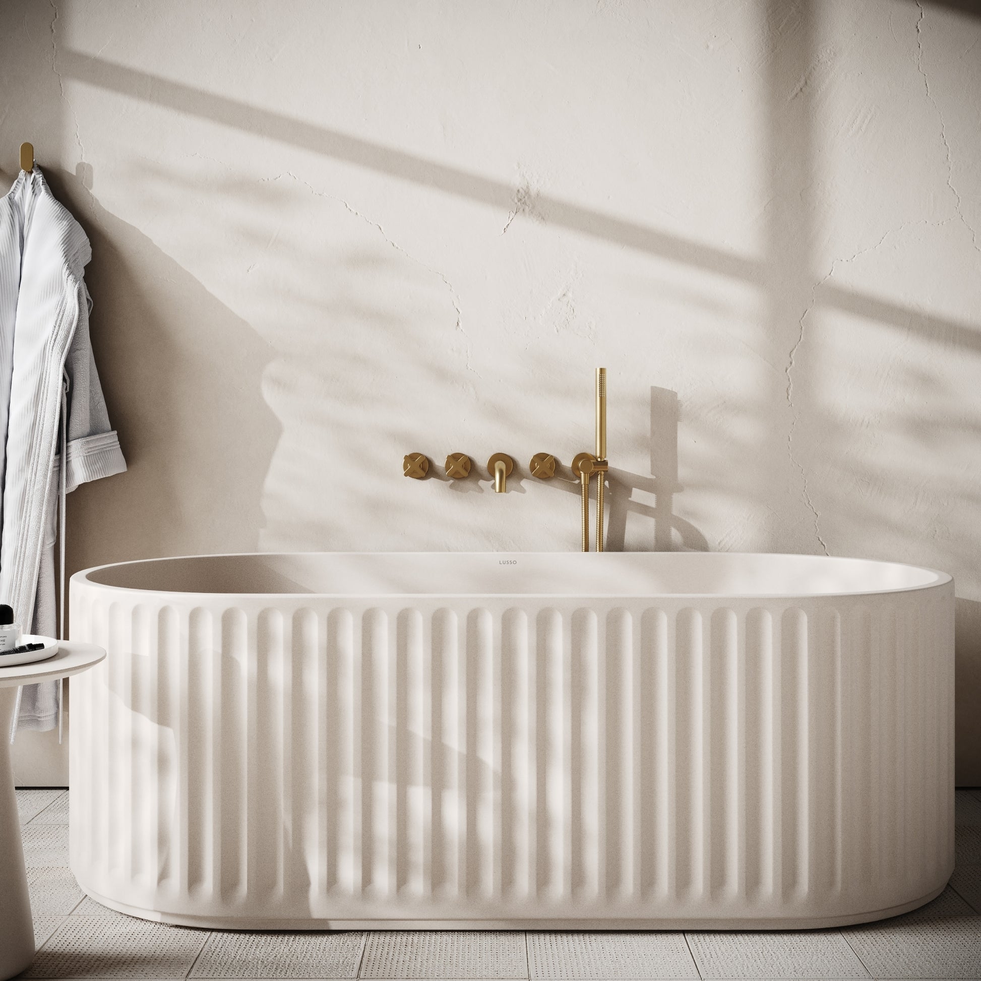 Sereno Shore Concrete Freestanding Bath 1680mm