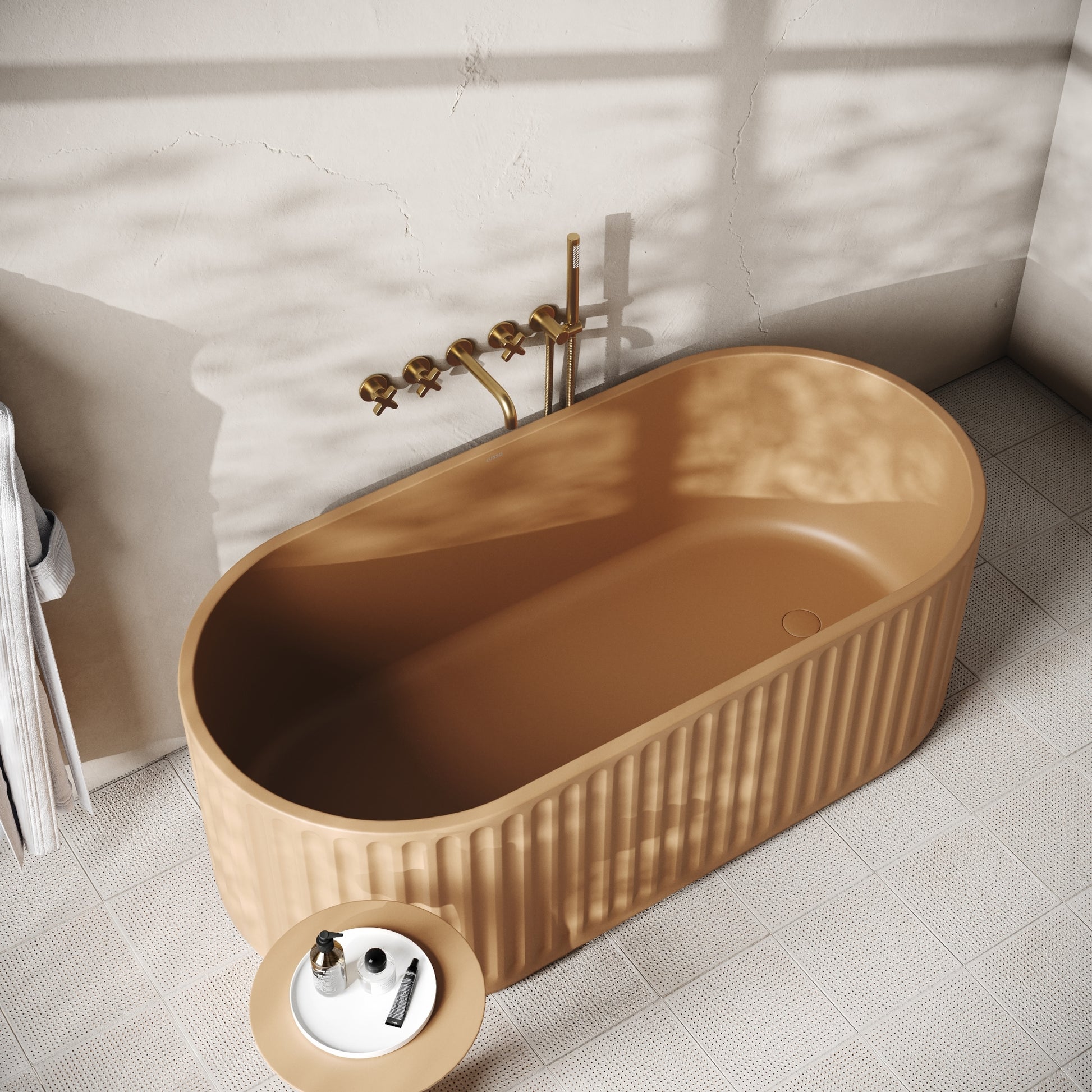 Sereno Sienna Concrete Freestanding Bath 1680mm