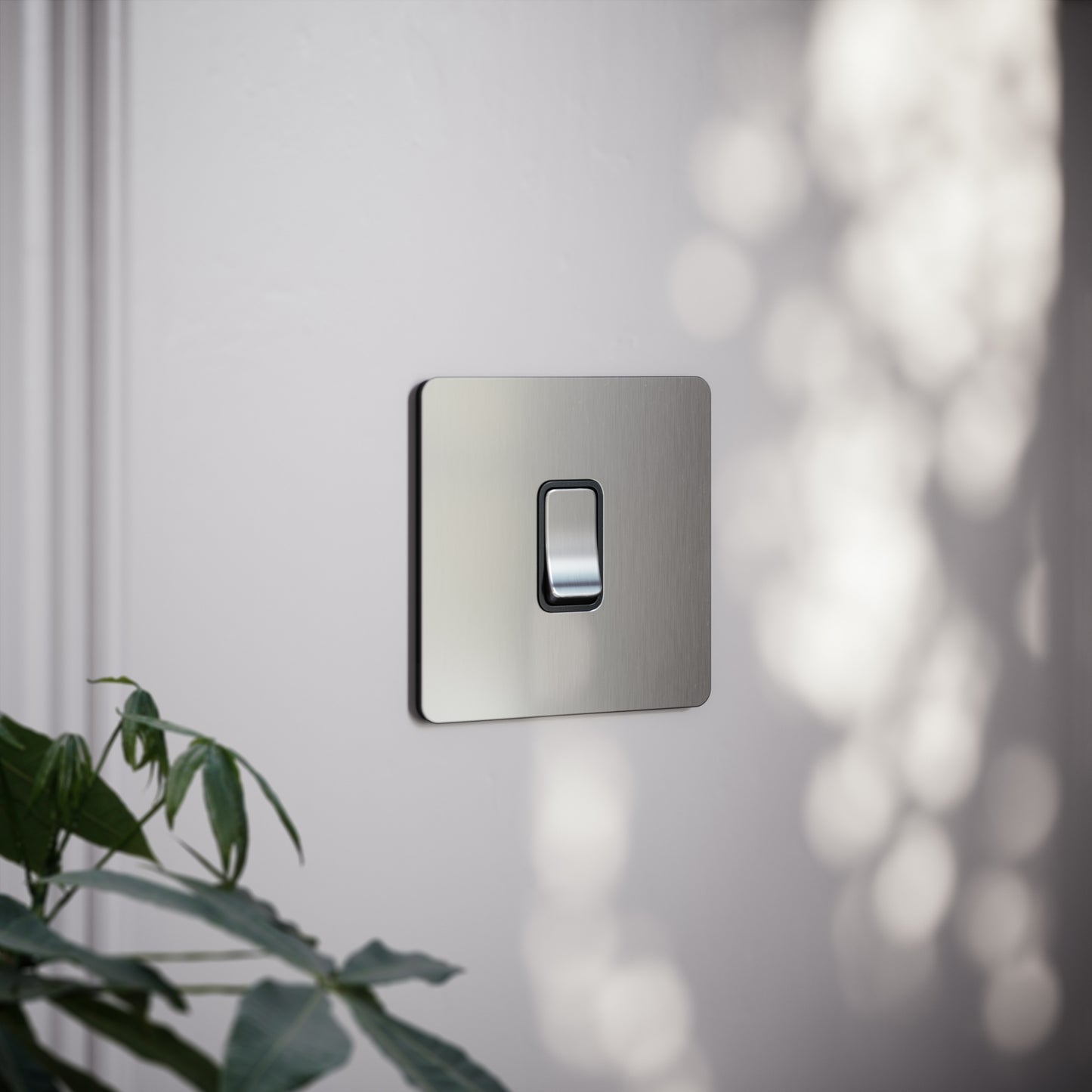 SlimTech Collection Brushed Stainless 1 Gang 2 Way Switch