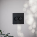 SlimTech Collection Matte Black 2 Gang 2 Way Dimmer Switch