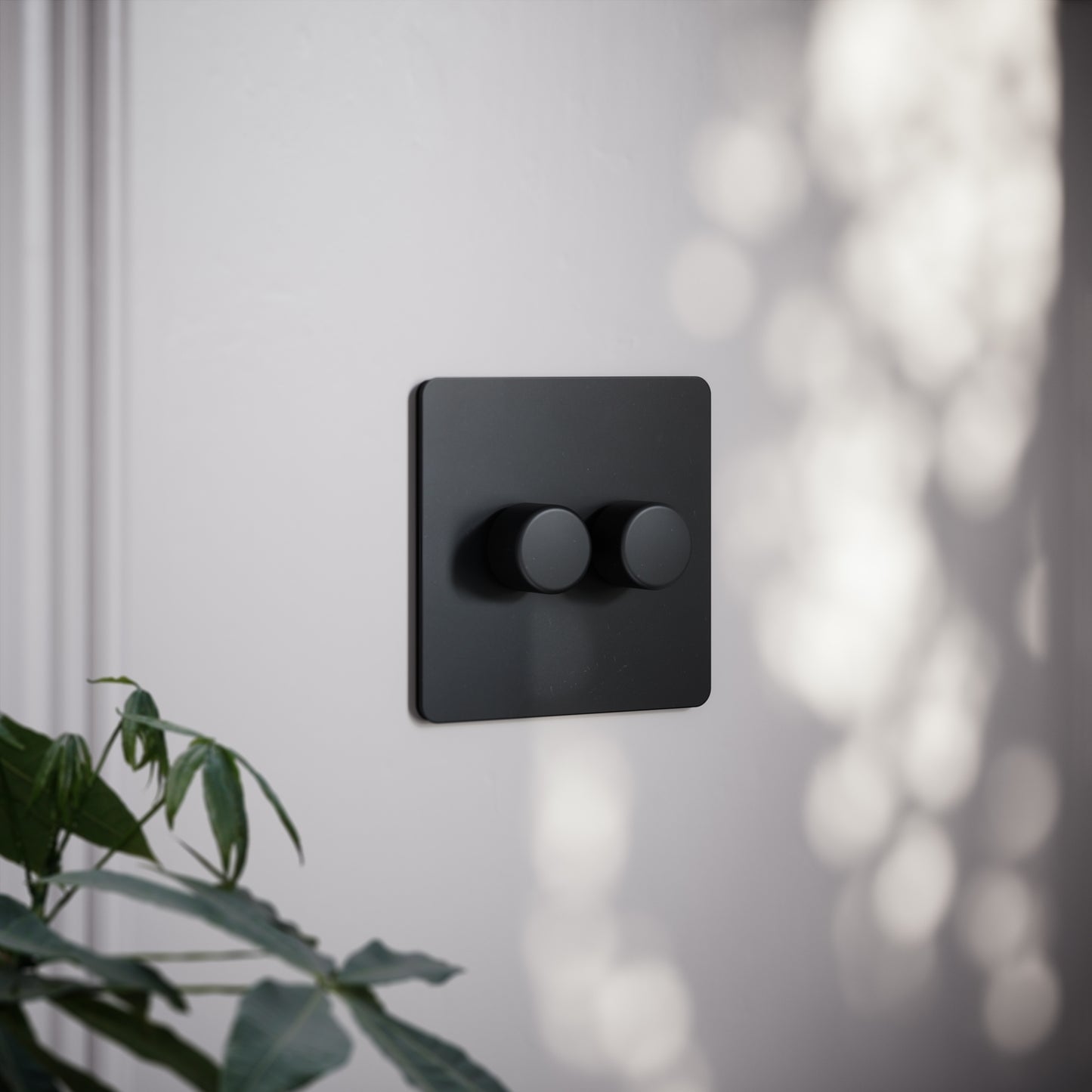 SlimTech Collection Matte Black 2 Gang 2 Way Dimmer Switch