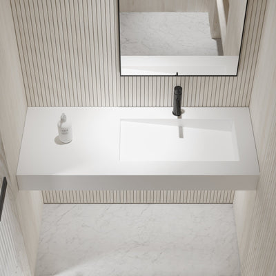 Slope Wall Hung Stone Basin 1200mm (Right)