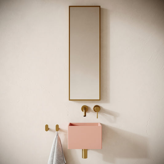 Sobrio Blush Concrete Wall Hung Basin 300mm