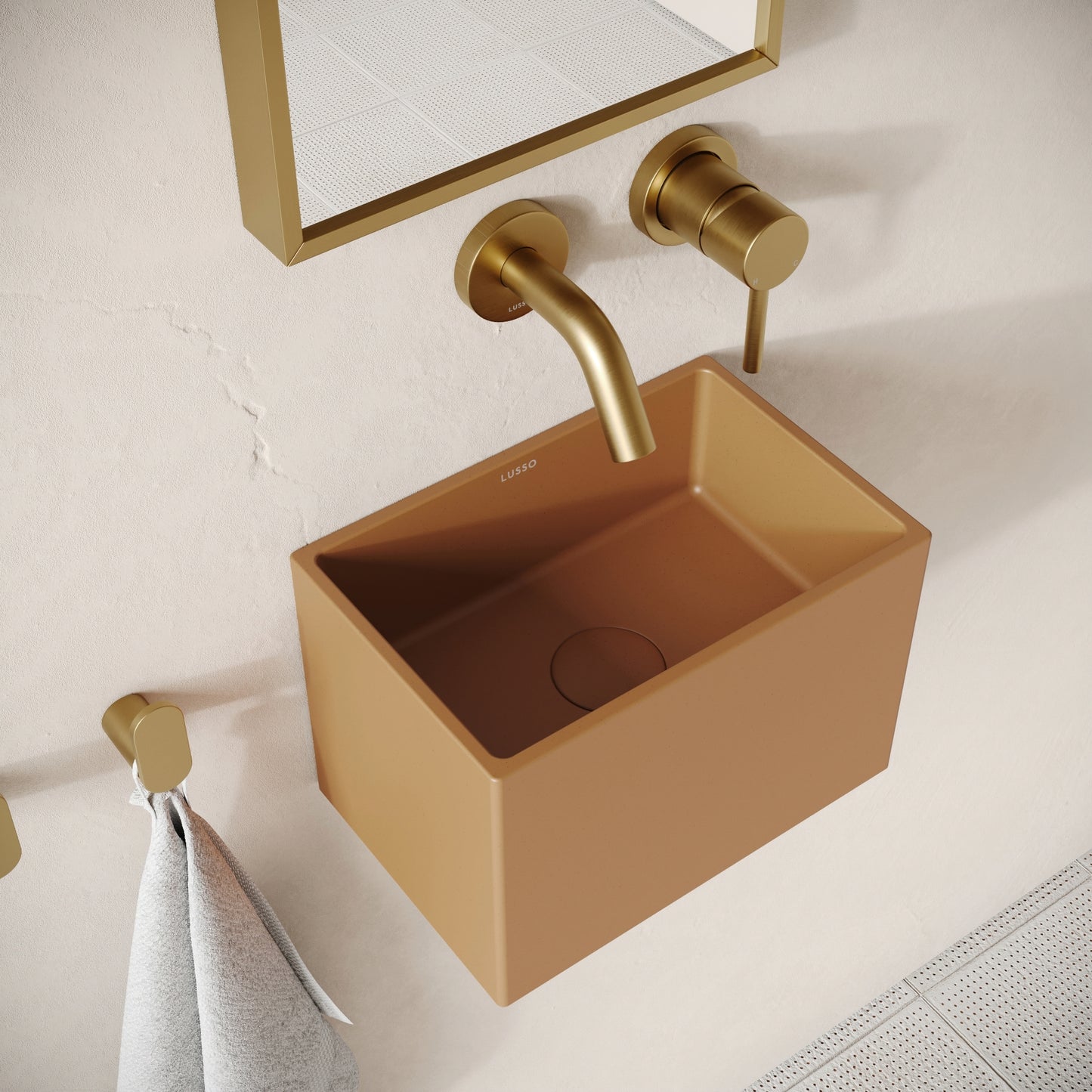 Sobrio Sienna Concrete Wall Hung Basin 300mm