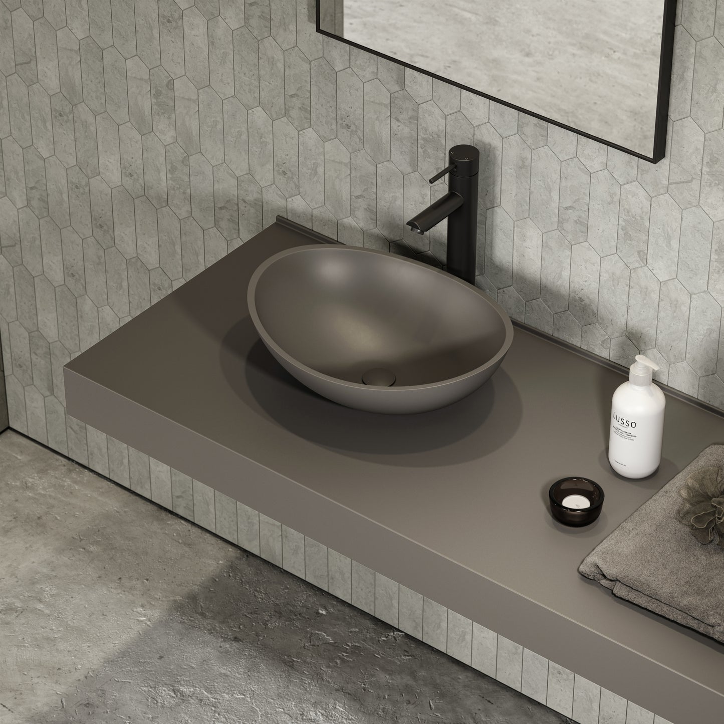 Soho Earth Countertop Stone Basin 420mm