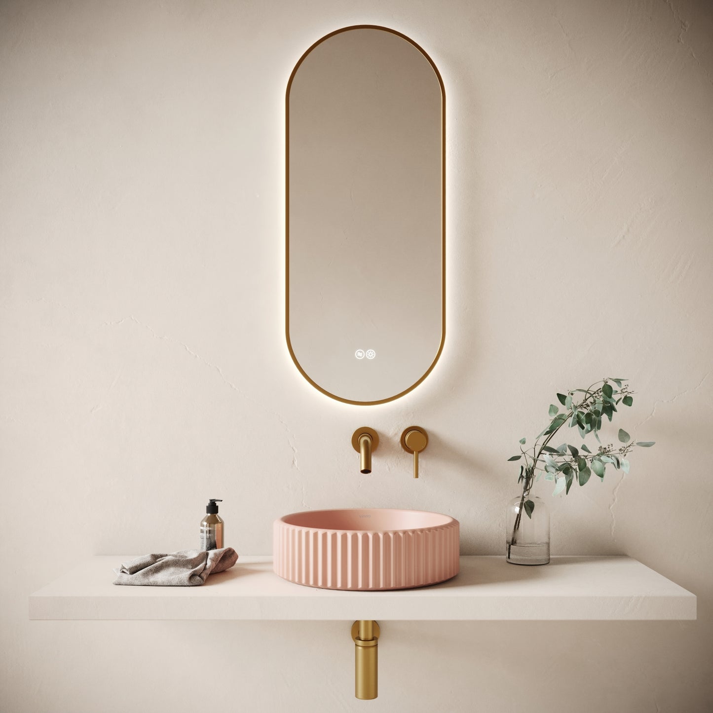Solco Blush Concrete Countertop Basin 400mm