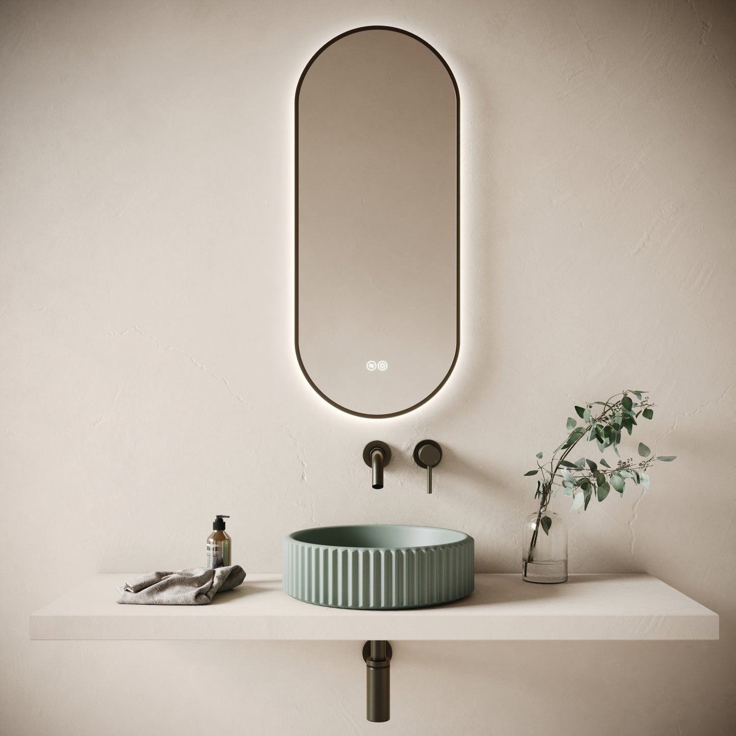 Solco Seafoam Concrete Countertop Basin 400mm