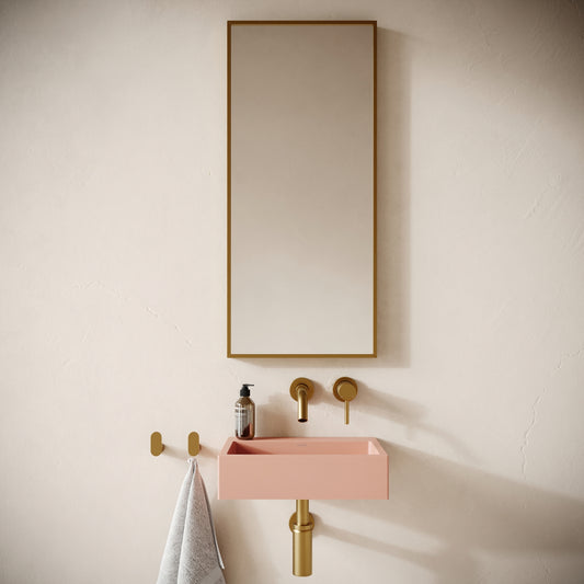 Sostanza Blush Concrete Wall Hung Basin 400mm