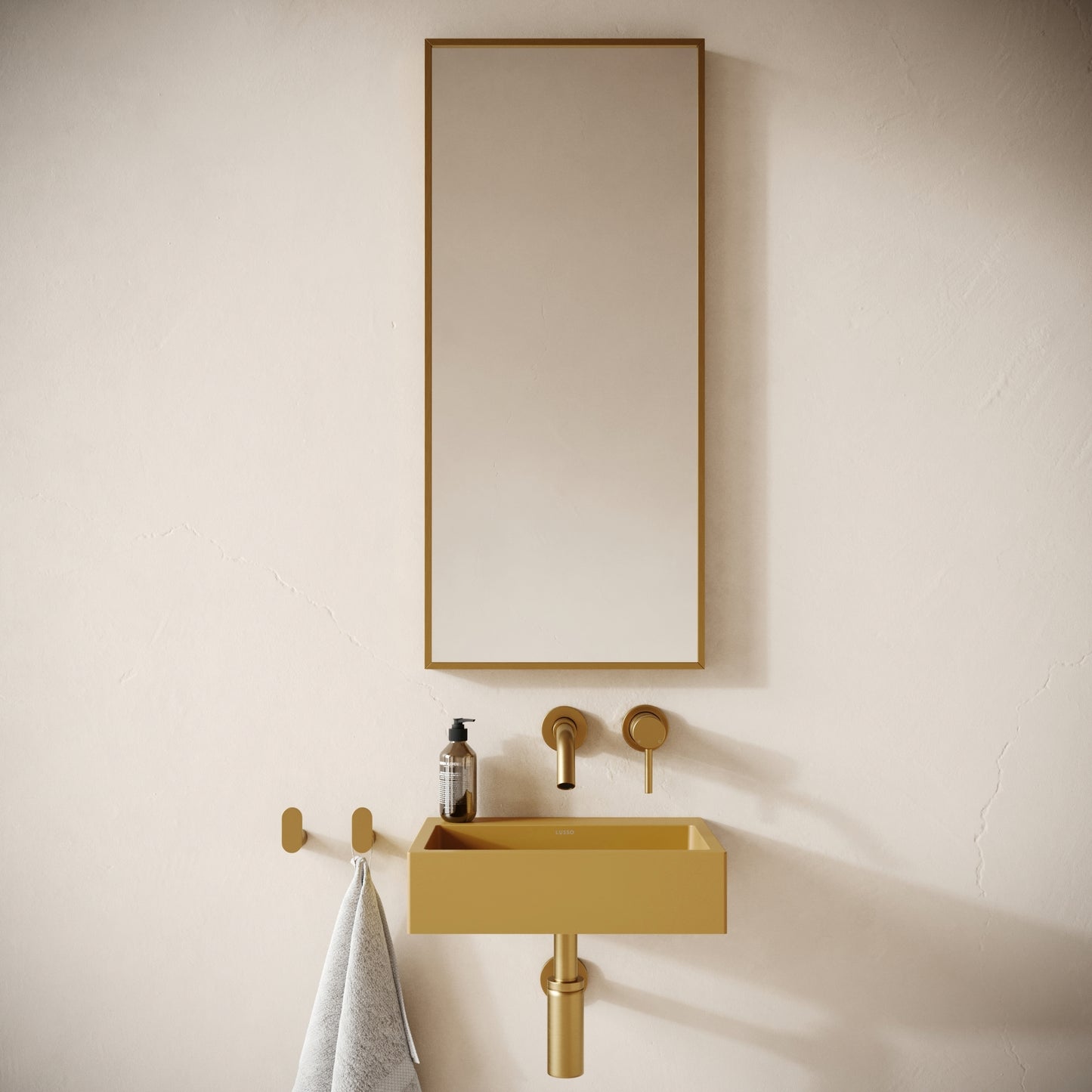 Sostanza Saffron Concrete Wall Hung Basin 400mm