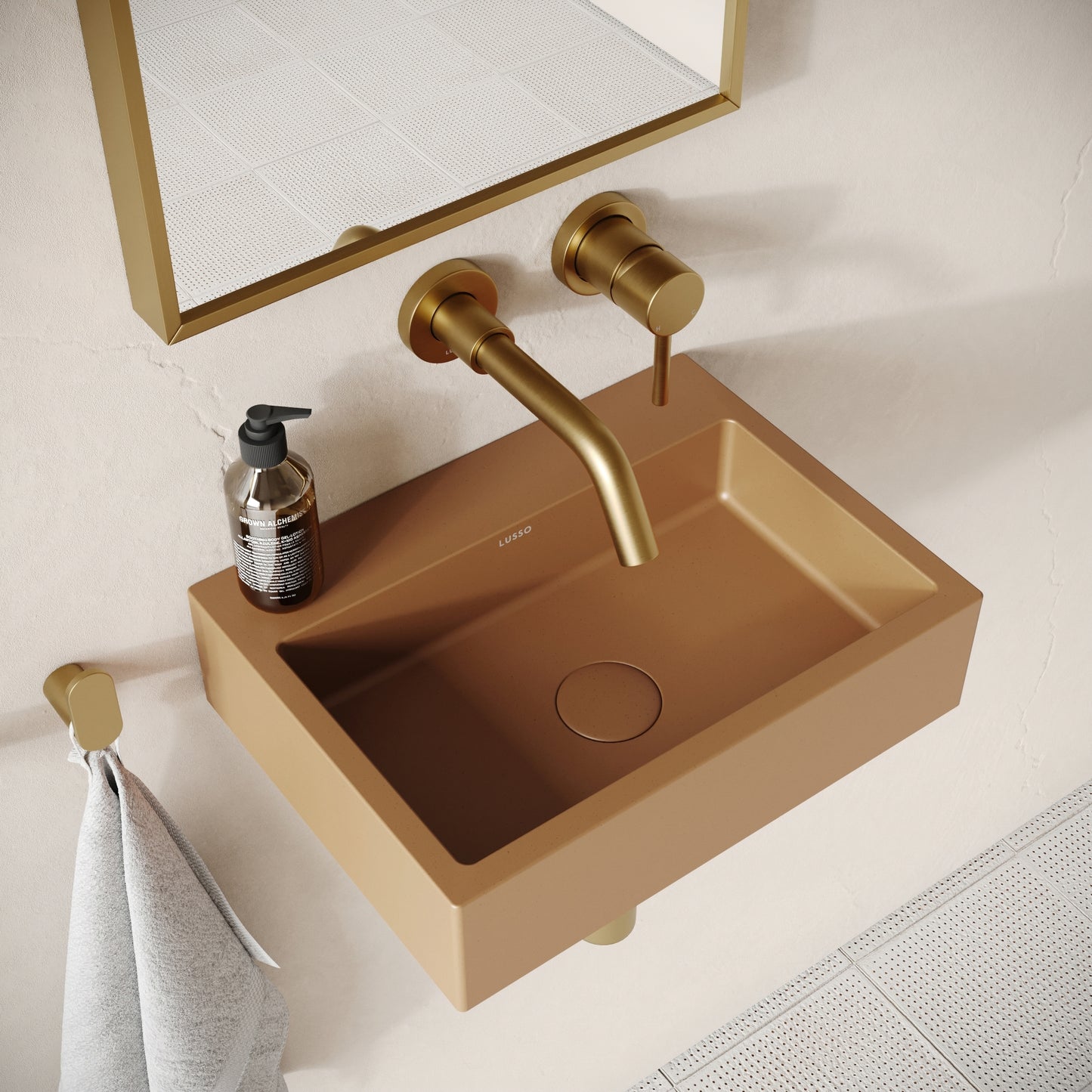 Sostanza Sienna Concrete Wall Hung Basin 400mm