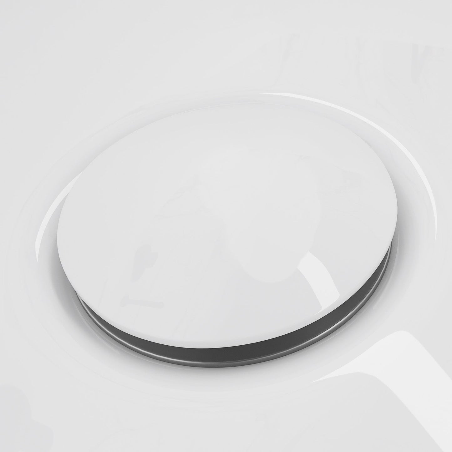 Stone Bath Waste Polished White