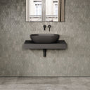 Stone Wall Hung Countertop Basin Shelf (800mm Wide - Charcoal)