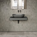 Stone Wall Hung Countertop Basin Shelf (800mm Wide - Clay)