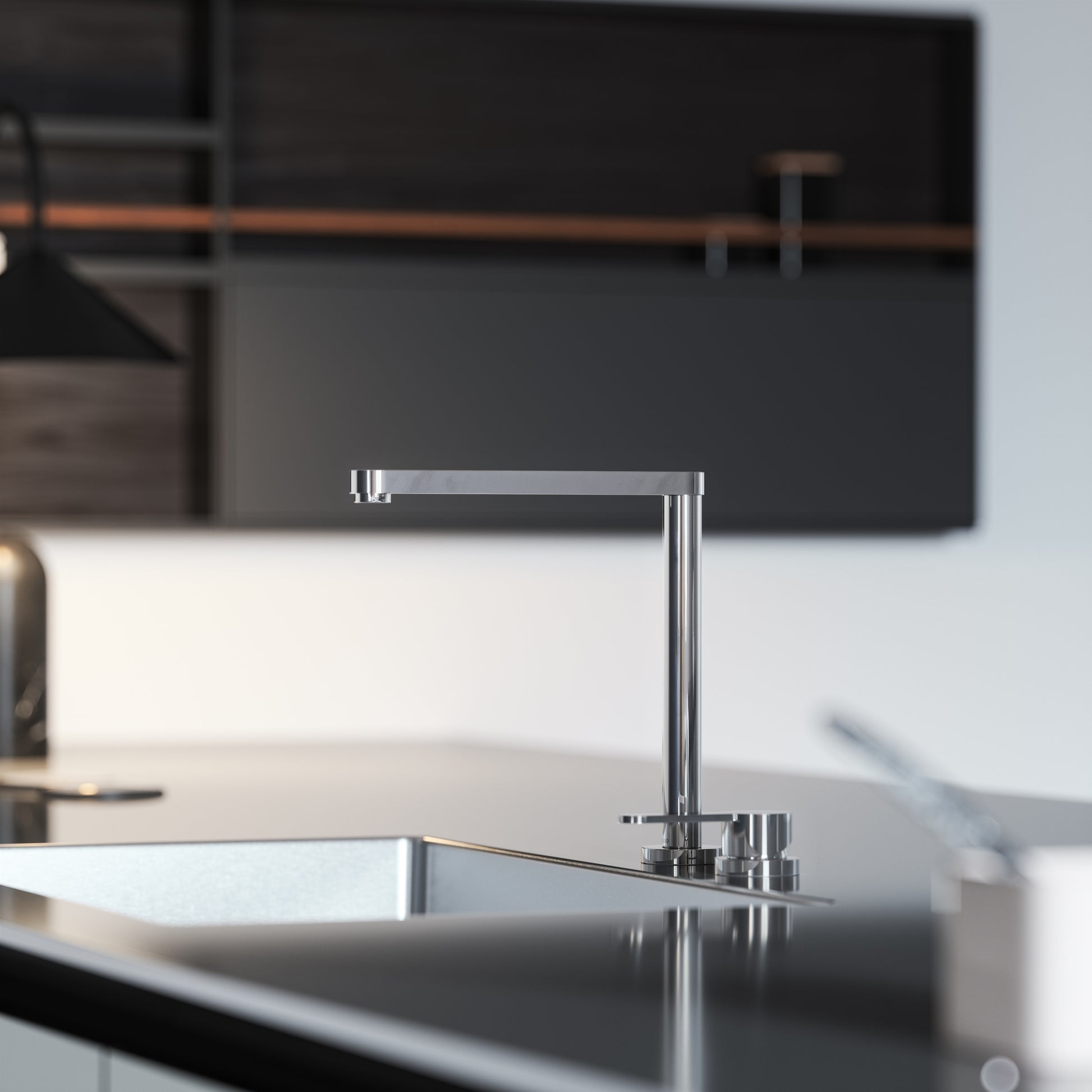 Tempo 2 Hole Chrome Kitchen Tap with Swivel Spout