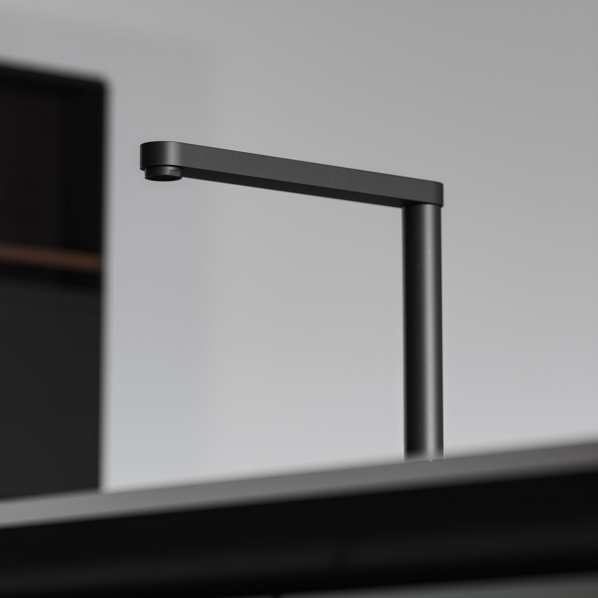 Tempo 2 Hole Matte Black Kitchen Tap with Swivel Spout