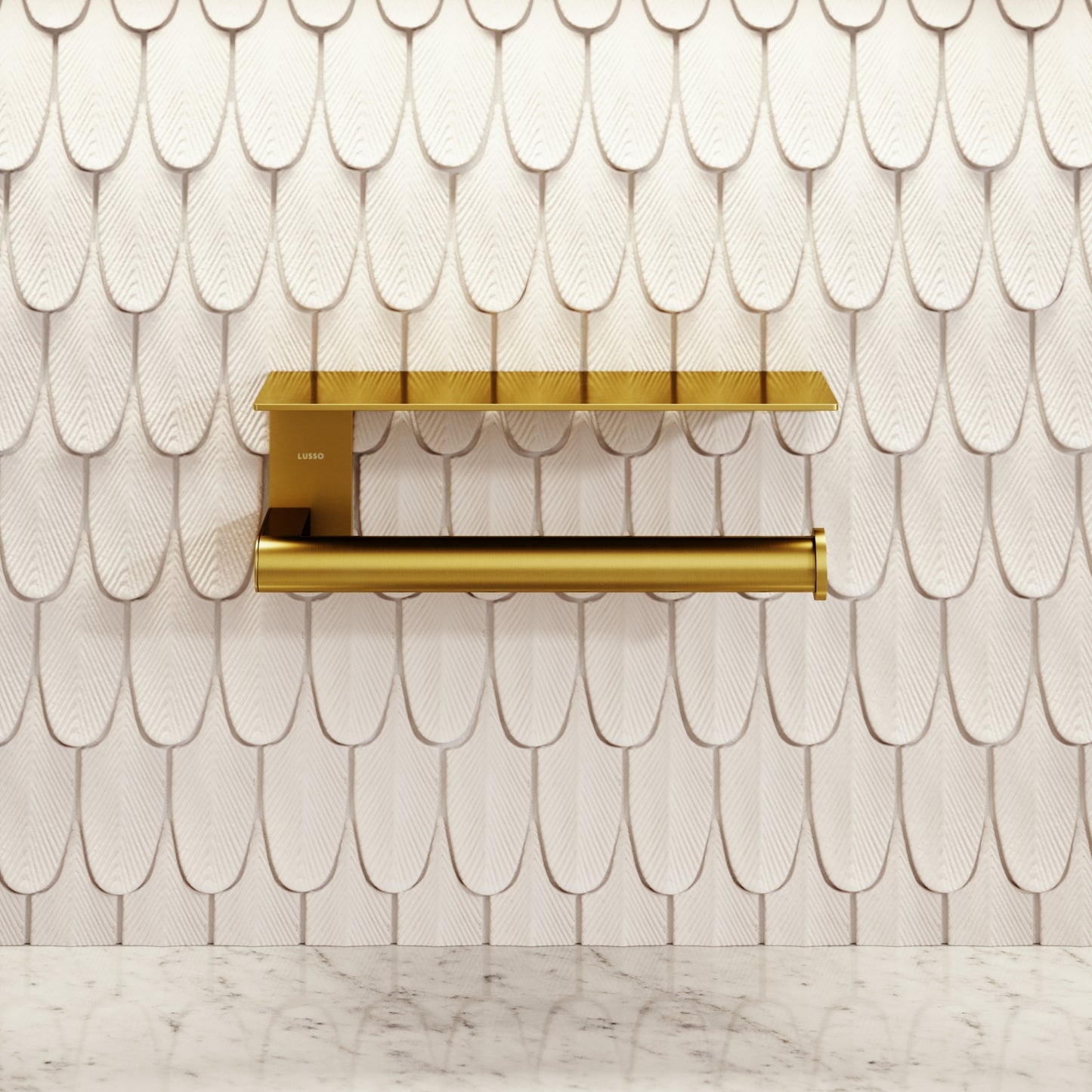 Tempo Brushed Gold Wall Mounted Kitchen Roll Holder
