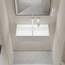 Thinn White Wall Hung Stone Basin 600 x 300mm