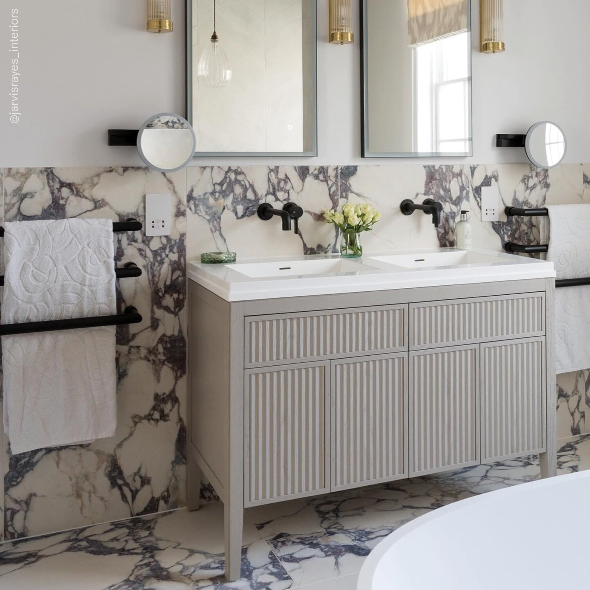 Tiffany Velvet Beige Wood Grain Double Vanity Unit 1200mm