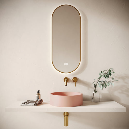 Tondo Blush Concrete Countertop Basin 390mm