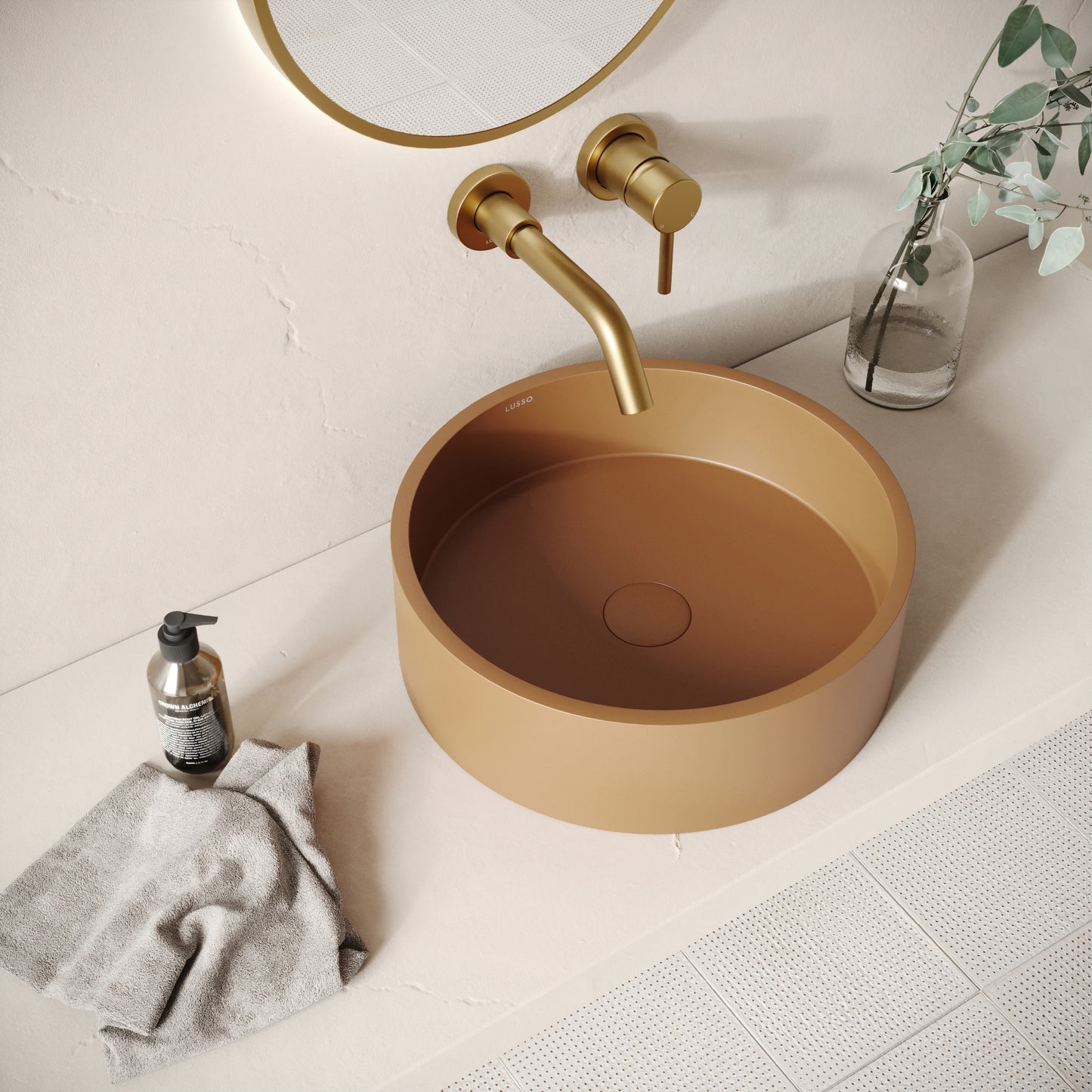 Tondo Sienna Concrete Countertop Basin 390mm