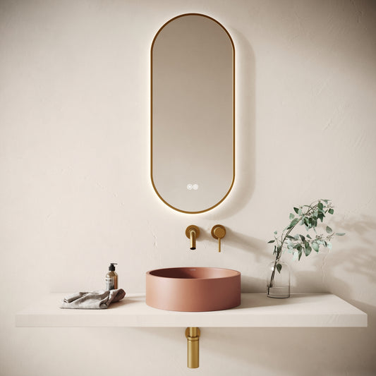 Tondo Terracotta Concrete Countertop Basin 390mm