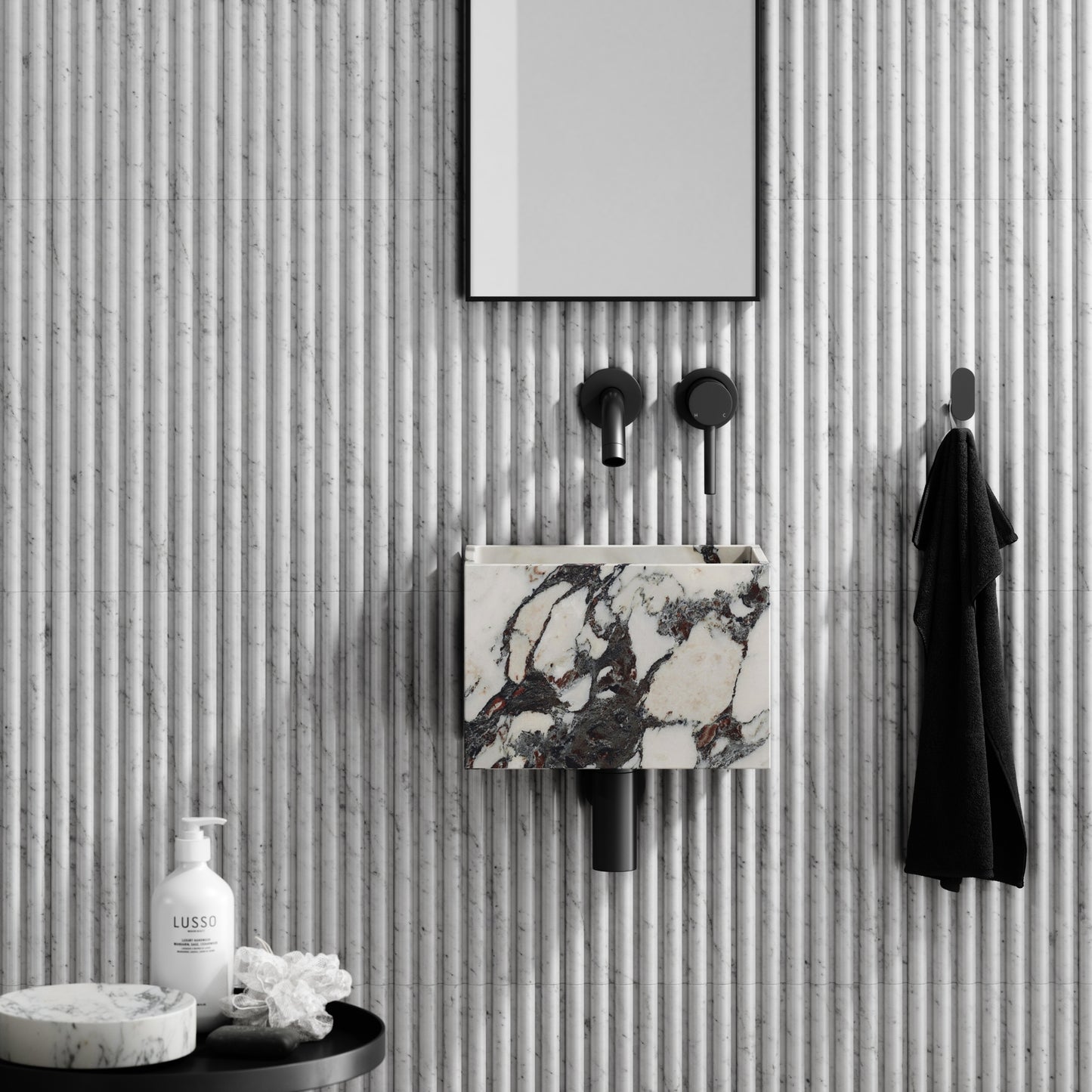 Tucci Calacatta Viola Marble Wall Hung Basin 300mm