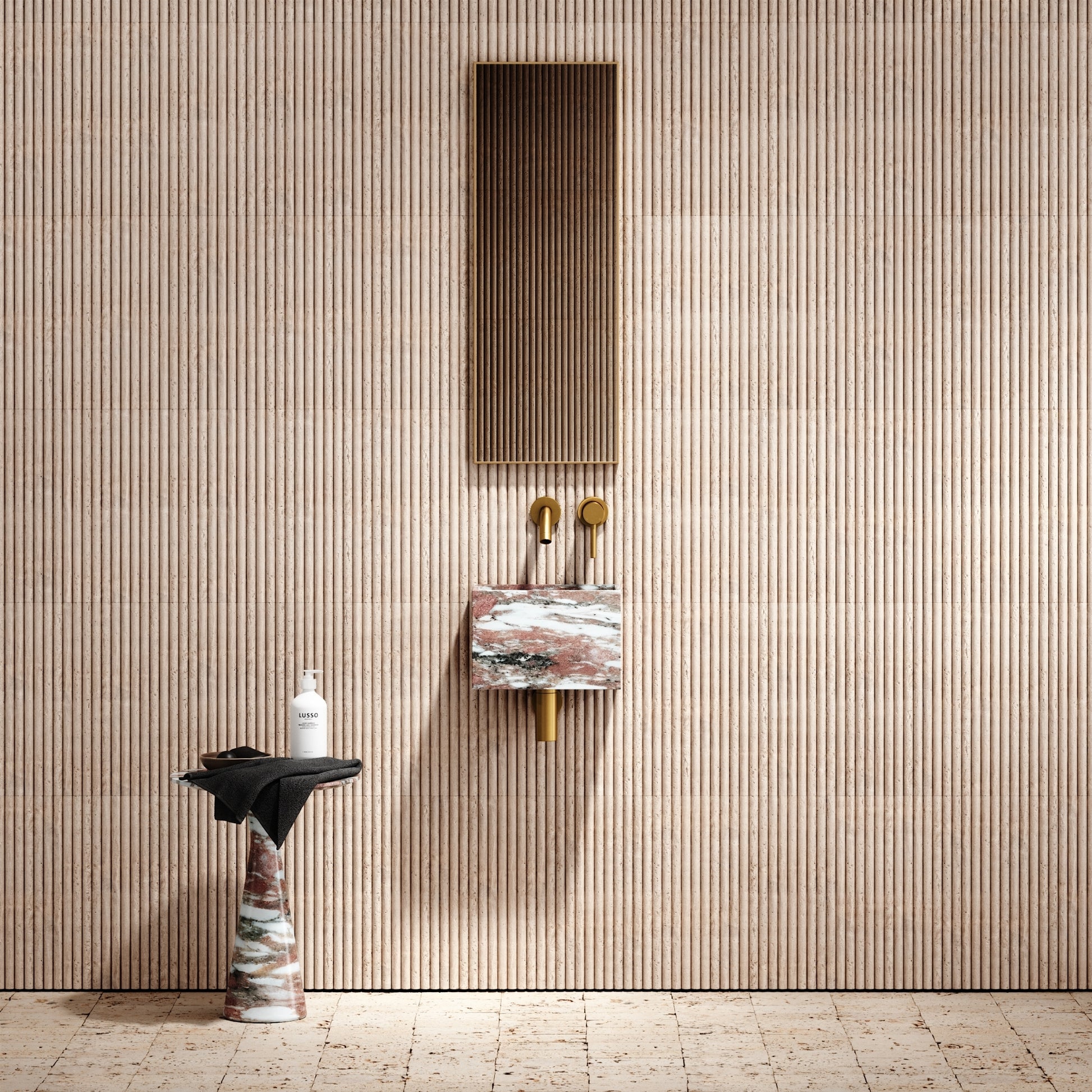 Tucci Rosa Norwegian Marble Wall Hung Basin 300mm