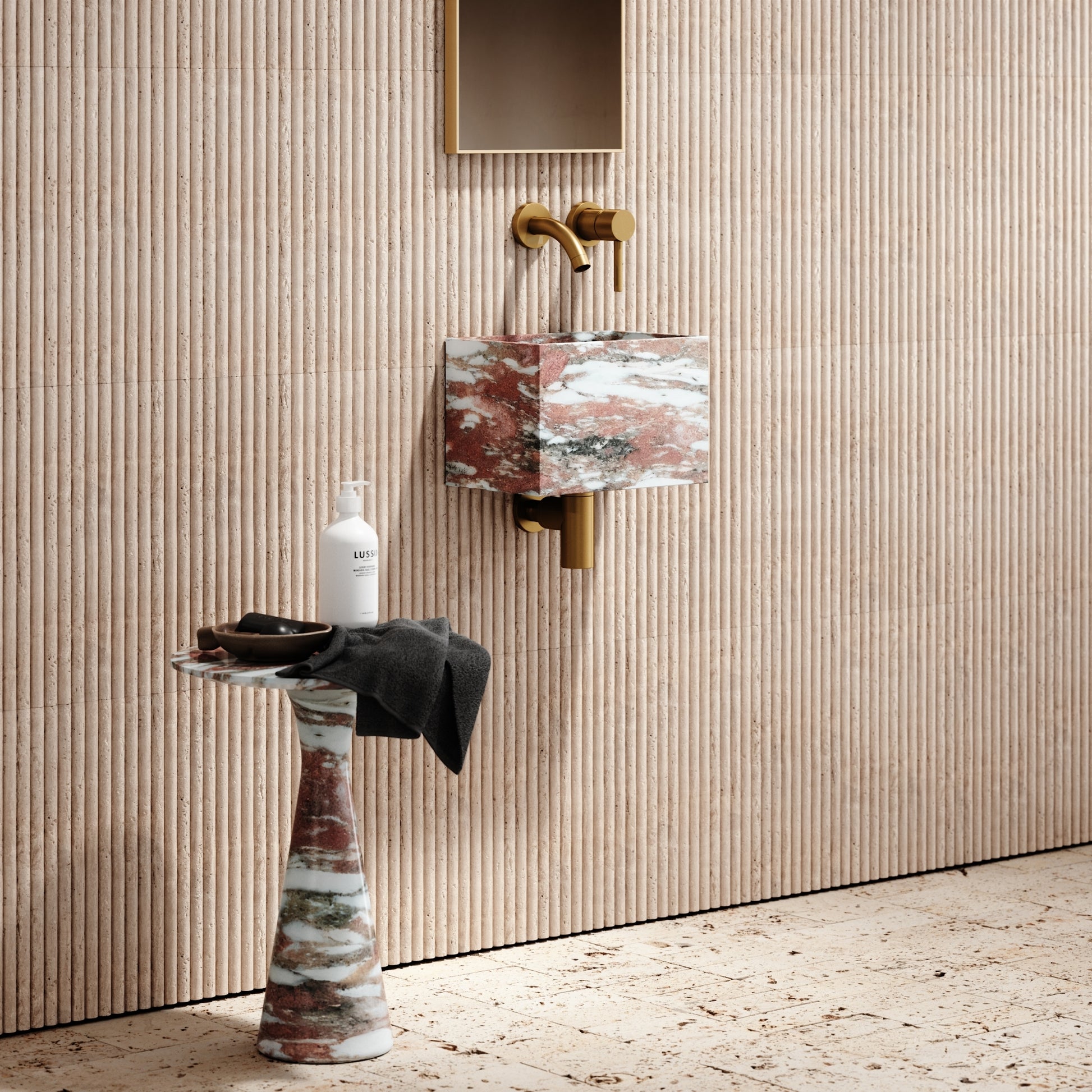 Tucci Rosa Norwegian Marble Wall Hung Basin 300mm