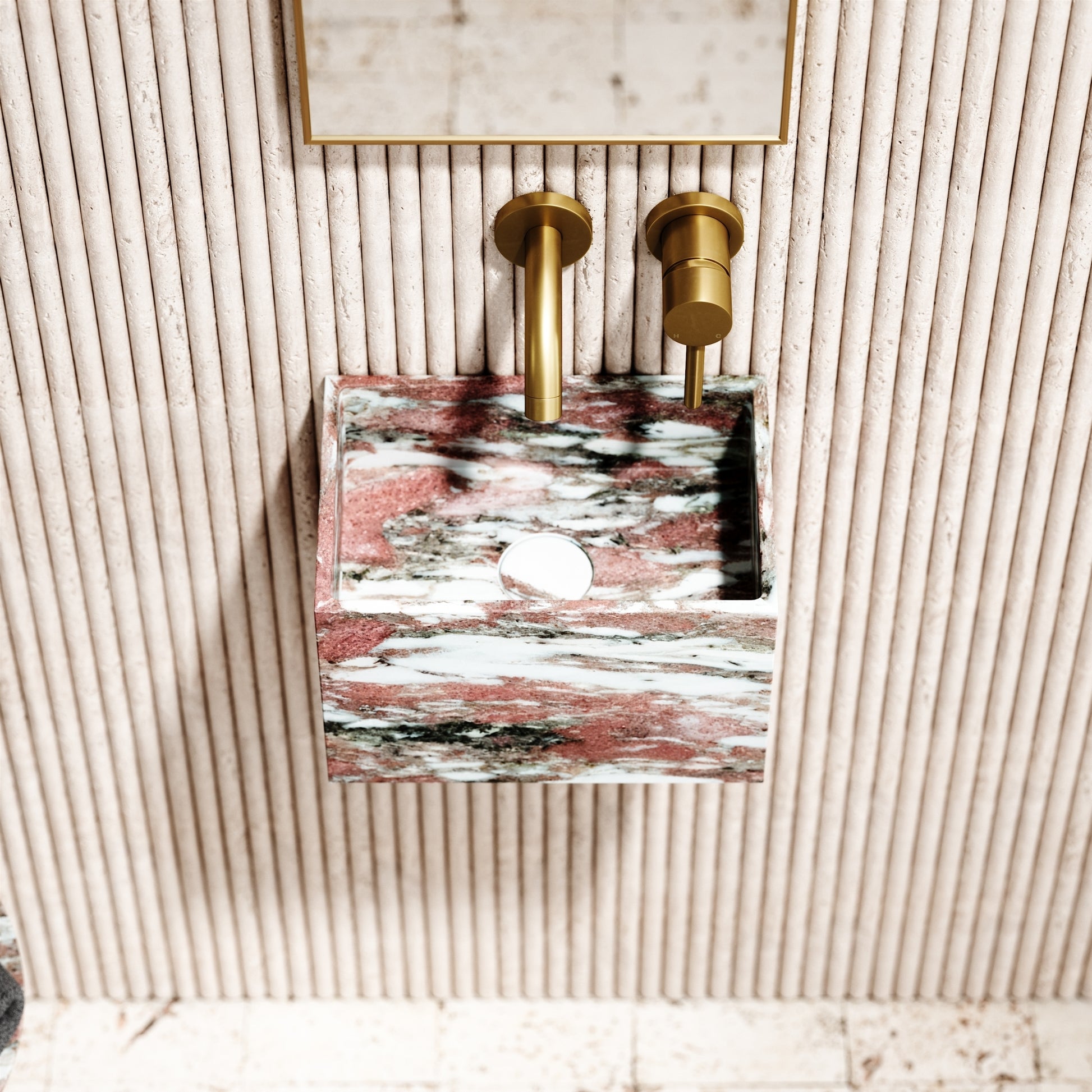 Tucci Rosa Norwegian Marble Wall Hung Basin 300mm