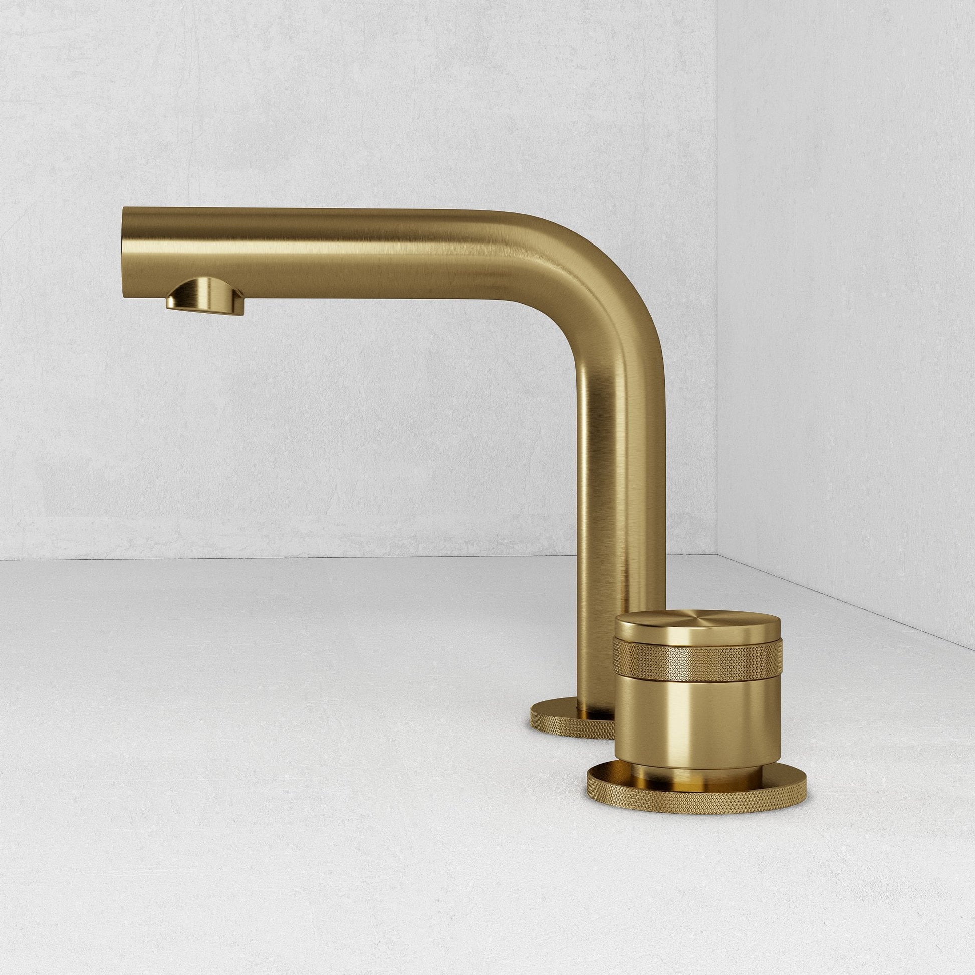 Urban Brushed Gold Deck Mounted Basin Mixer Tap