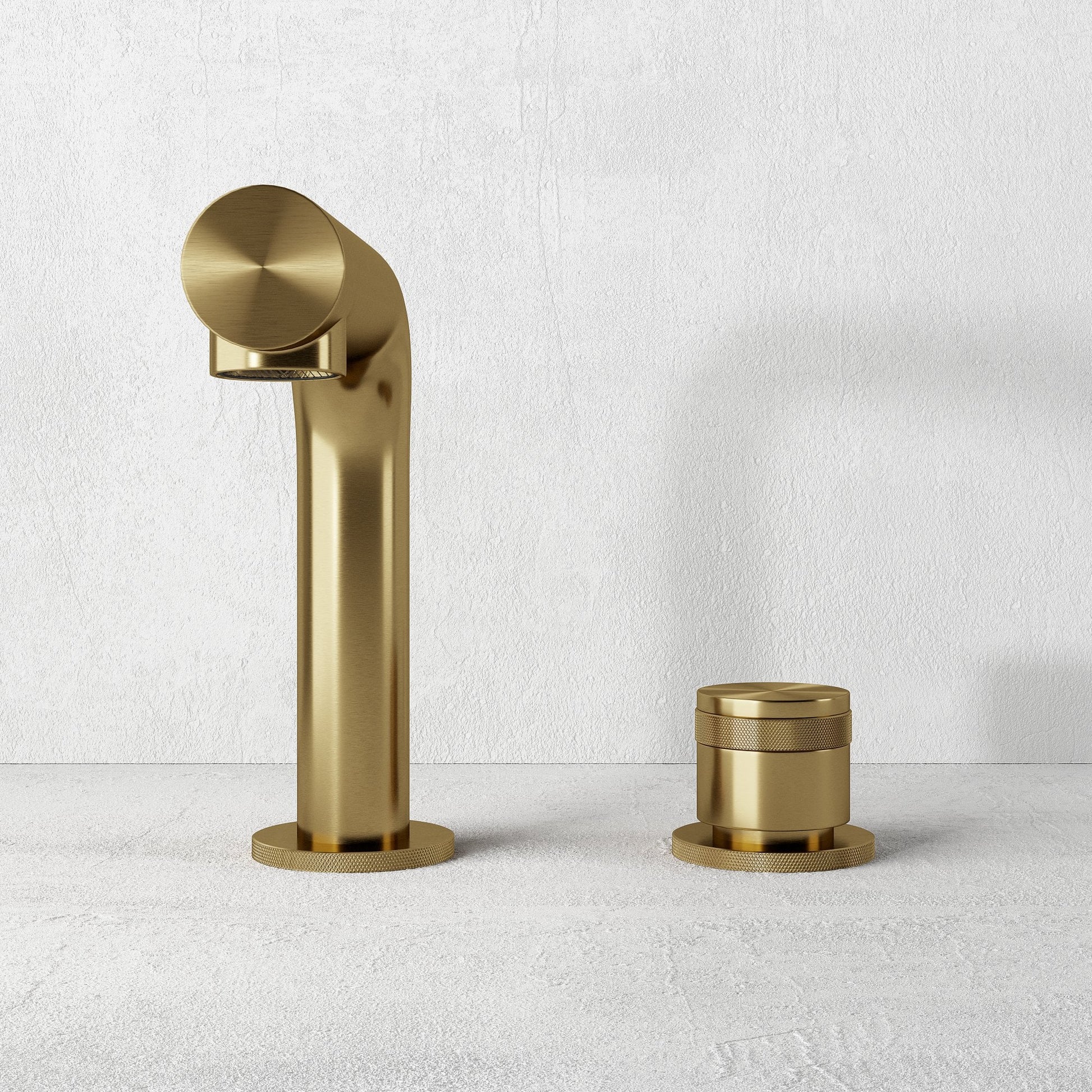 Urban Brushed Gold Deck Mounted Bath Mixer Tap