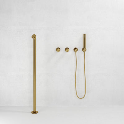 Urban Brushed Gold Floorstanding Bath Shower Mixer Tap