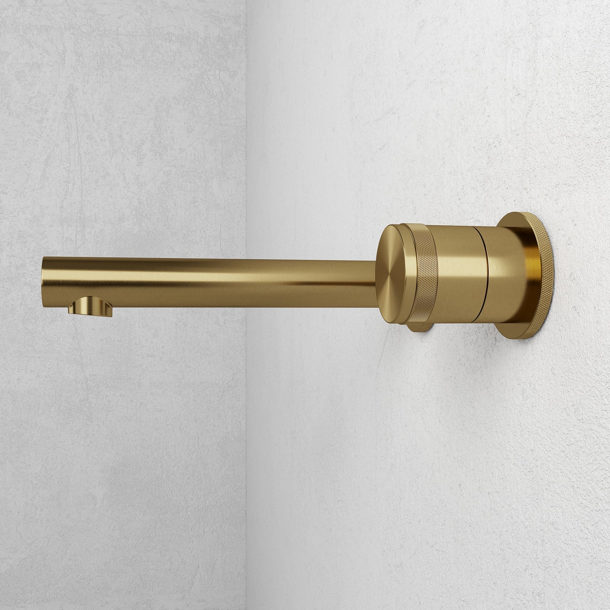 Urban Brushed Gold Wall Mounted Basin Mixer Tap