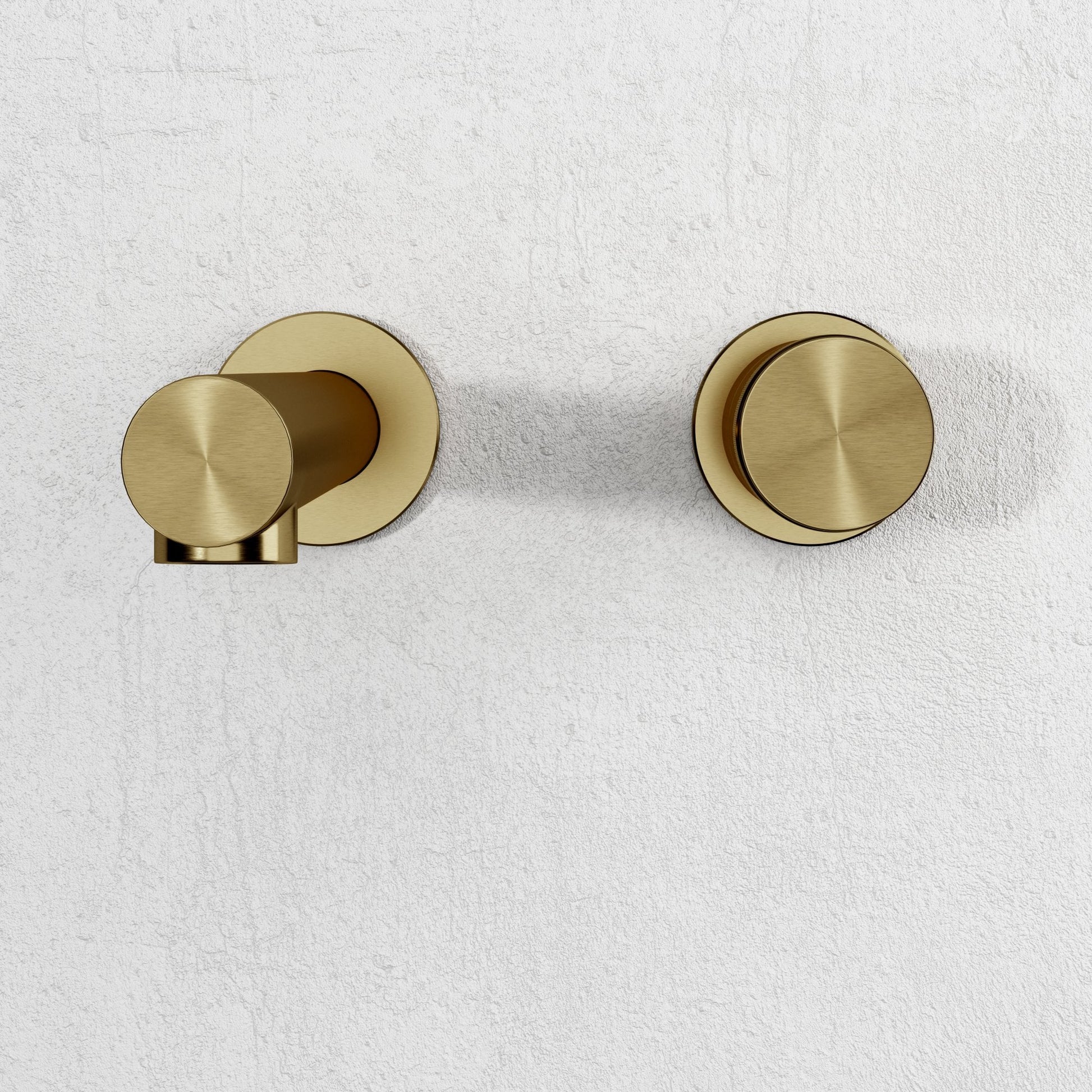 Urban Brushed Gold Wall Mounted Bath Mixer Tap