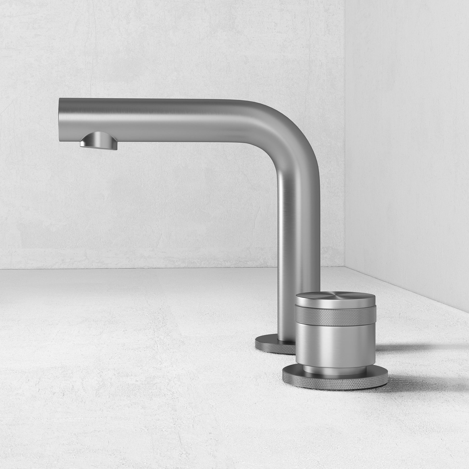 Urban Brushed Stainless Deck Mounted Basin Mixer Tap