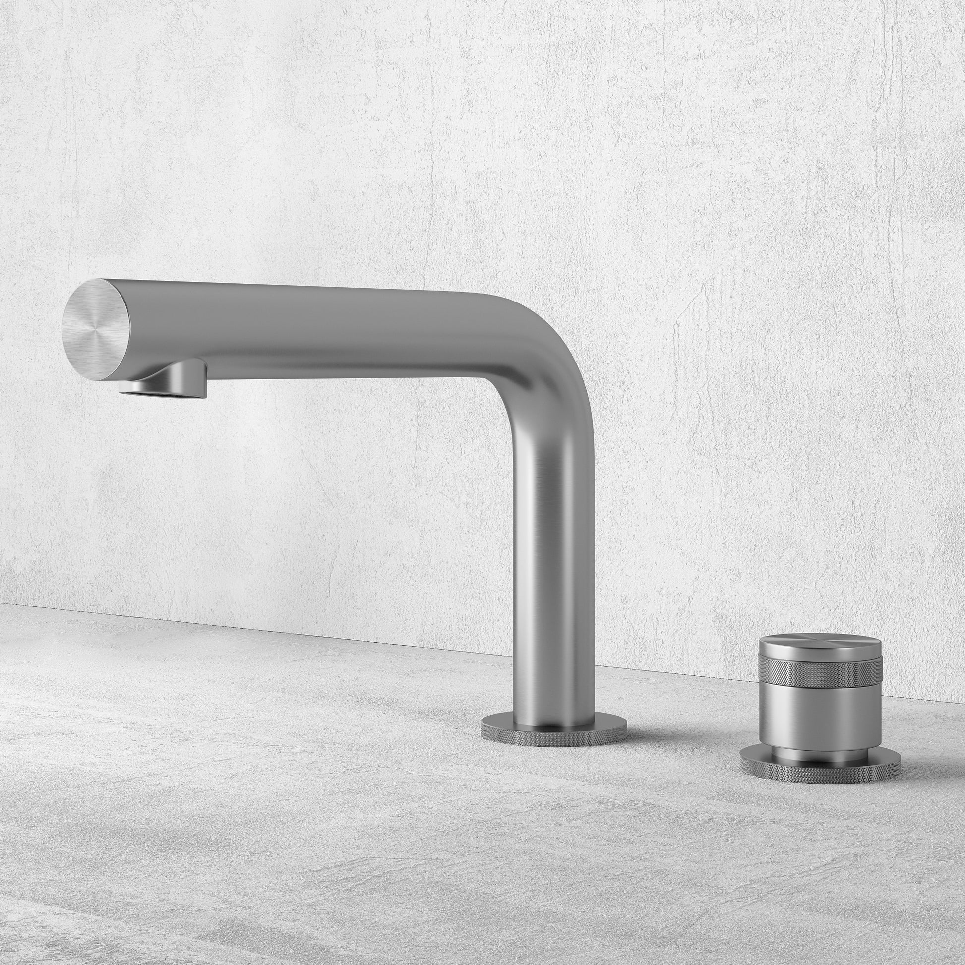 Urban Brushed Stainless Deck Mounted Bath Mixer Tap