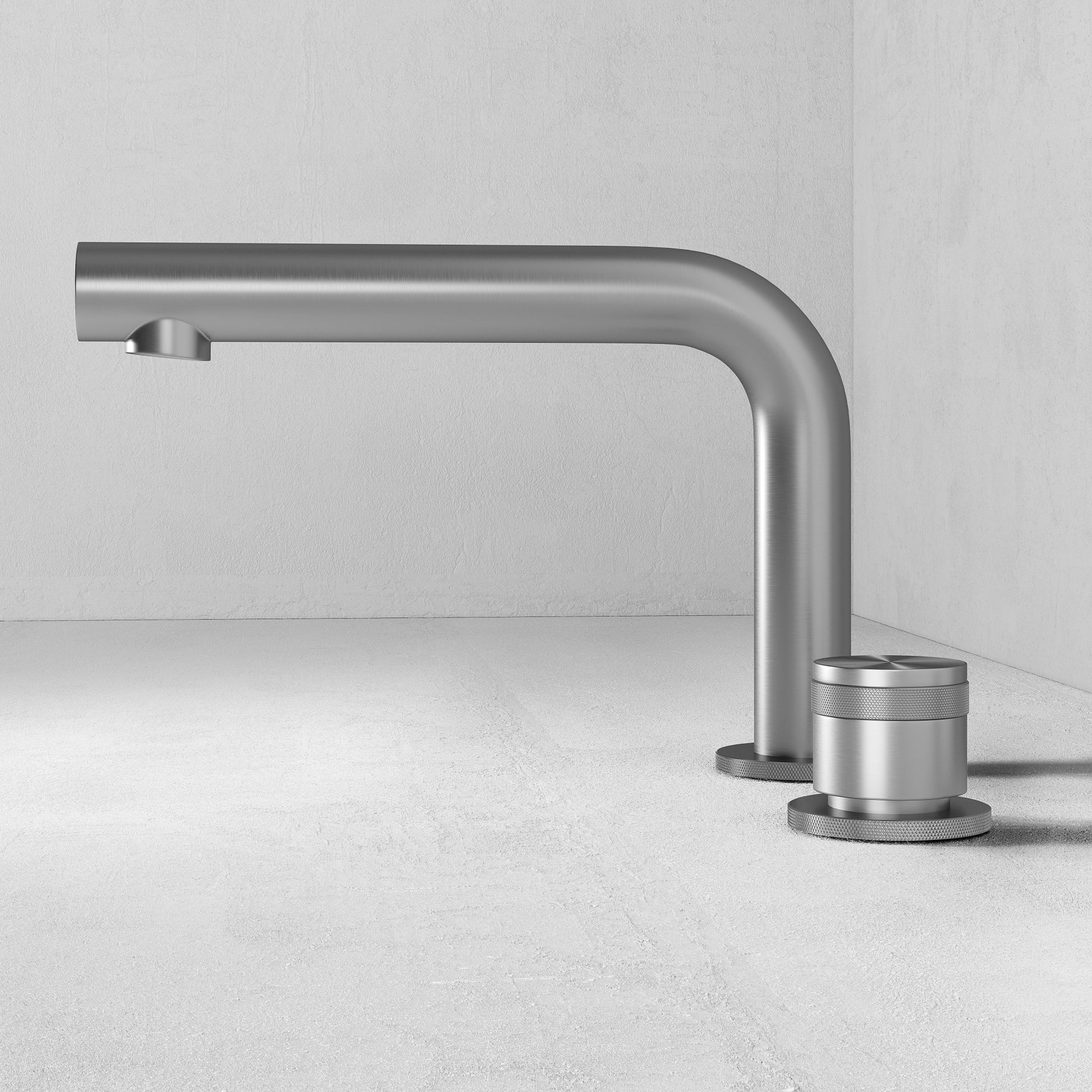Urban Brushed Stainless Deck Mounted Bath Mixer Tap