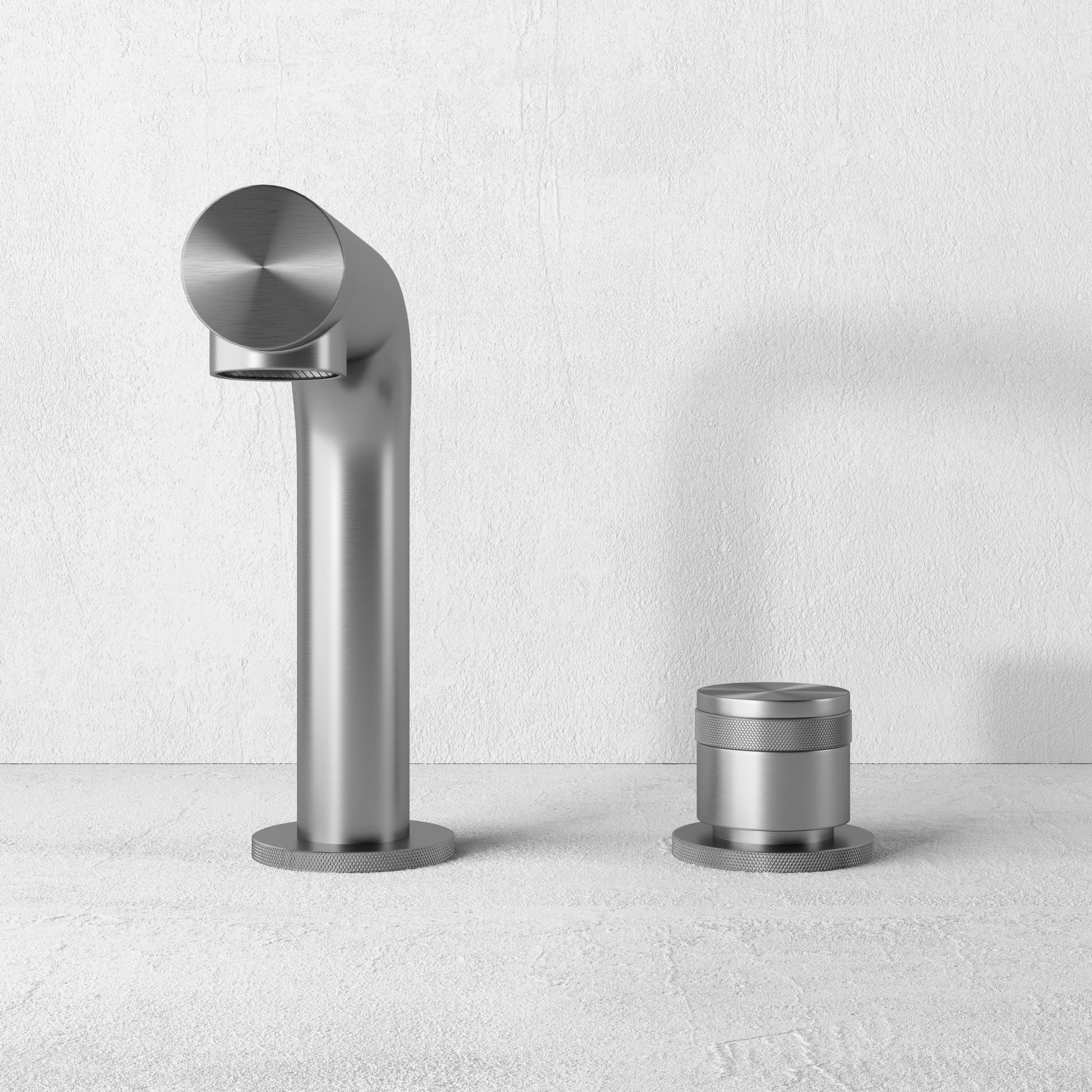 Urban Brushed Stainless Deck Mounted Bath Mixer Tap