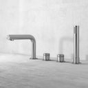 Urban Brushed Stainless Deck Mounted Bath Shower Mixer Tap