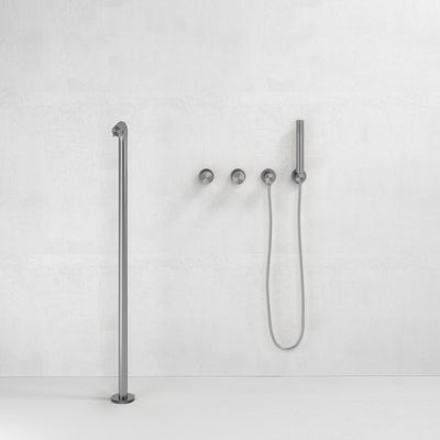 Urban Brushed Stainless Floorstanding Bath Shower Mixer Tap